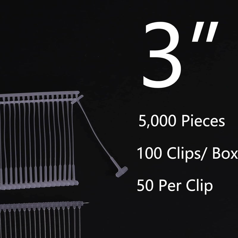 Fib-utopia 5000 Pcs Standard Tagging Gun Fasteners 3 inch, not jam The Tagging Gun, Clothing Tag Barbs Attachments for All Standard Price Tag Gun - Image 2
